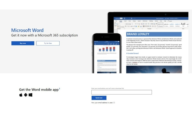 ms word supported platforms