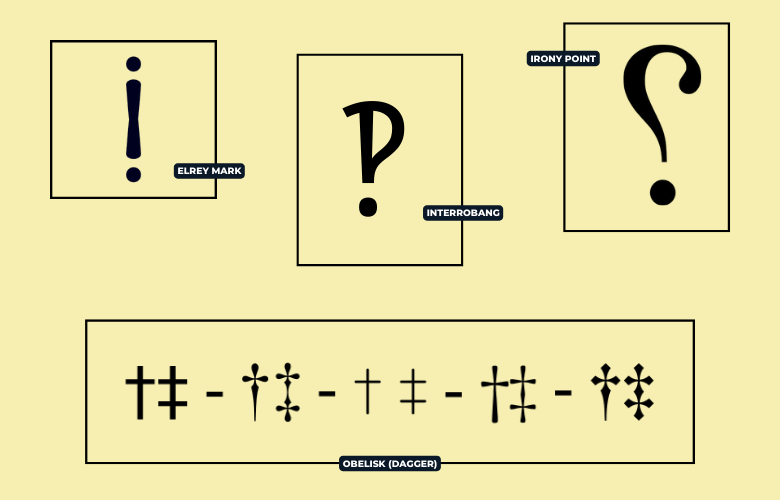 other uncommon typography and punctuation marks