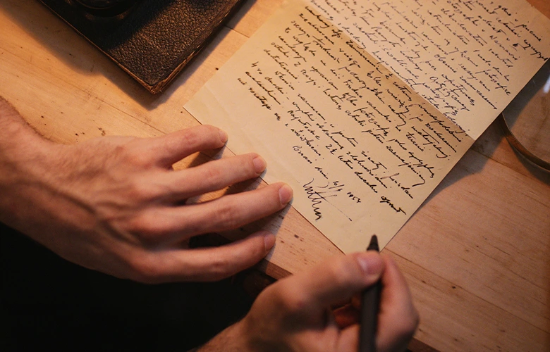 metaphorically writing a poem to convey a deeper message