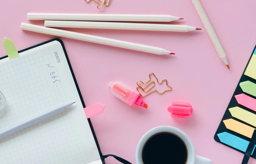 using other writing tools to add color and doodles for fun note taking